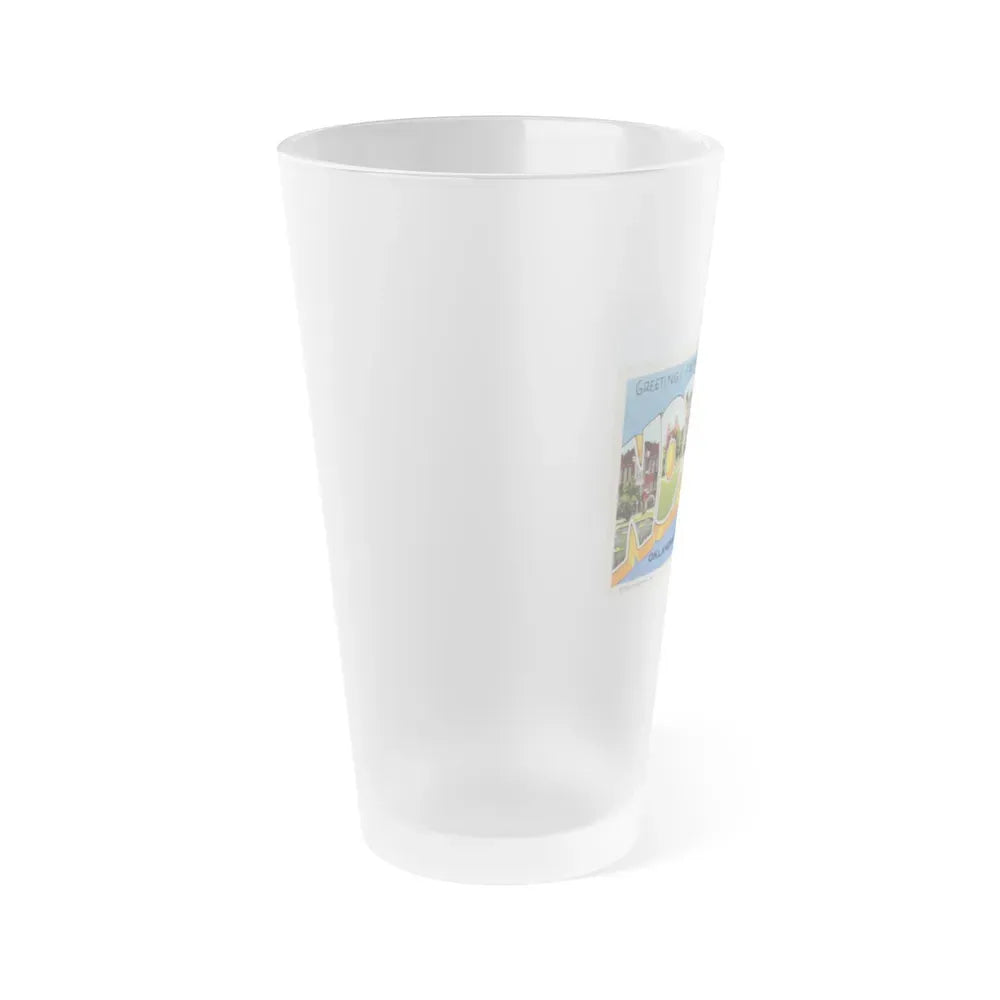 Greetings from Norman Oklahomas Naval Center (Greeting Postcards) Frosted Pint Glass 16oz - Go Mug Yourself
