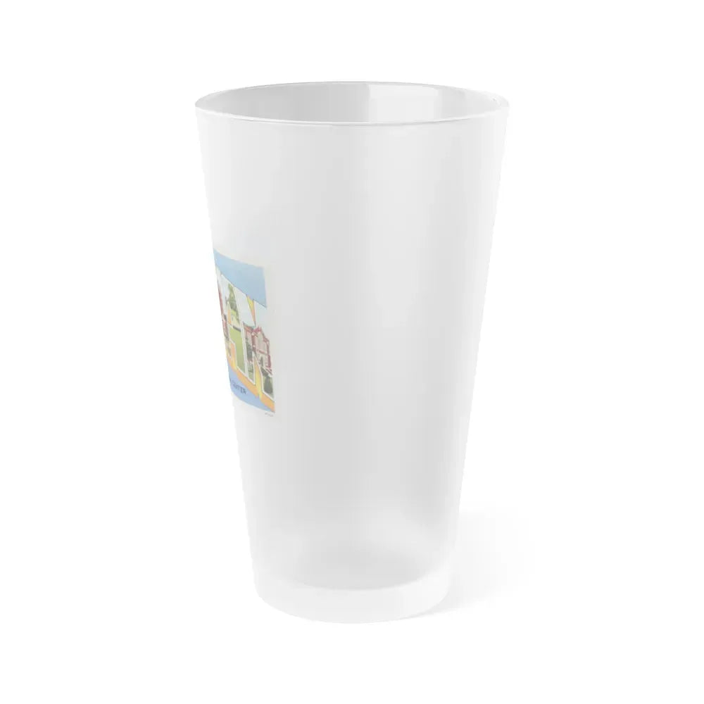 Greetings from Norman Oklahomas Naval Center (Greeting Postcards) Frosted Pint Glass 16oz - Go Mug Yourself