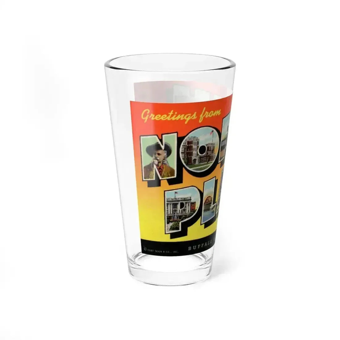 Greetings from North Platte Nebraska Buffalo Bills home town (Greeting Postcards) Pint Glass 16oz - Go Mug Yourself