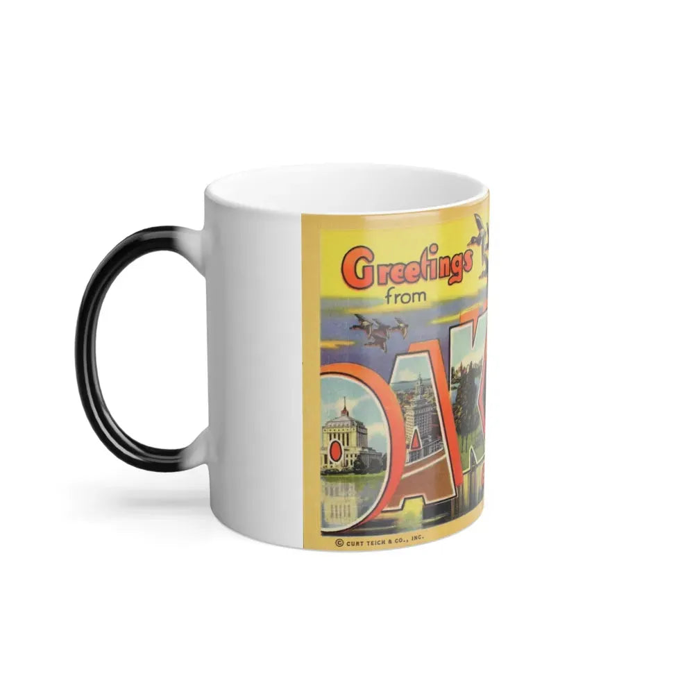 Greetings from Oakland California (Greeting Postcards) Color Changing Mug 11oz - Go Mug Yourself