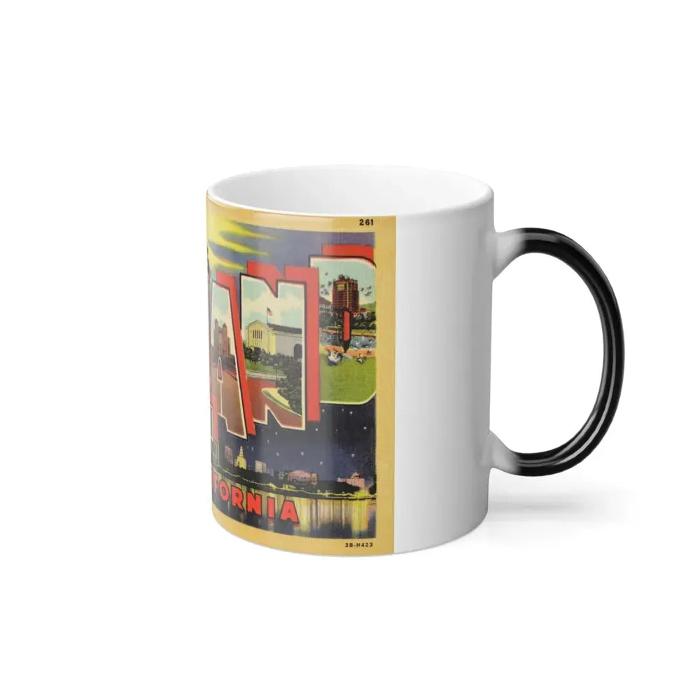 Greetings from Oakland California (Greeting Postcards) Color Changing Mug 11oz - Go Mug Yourself