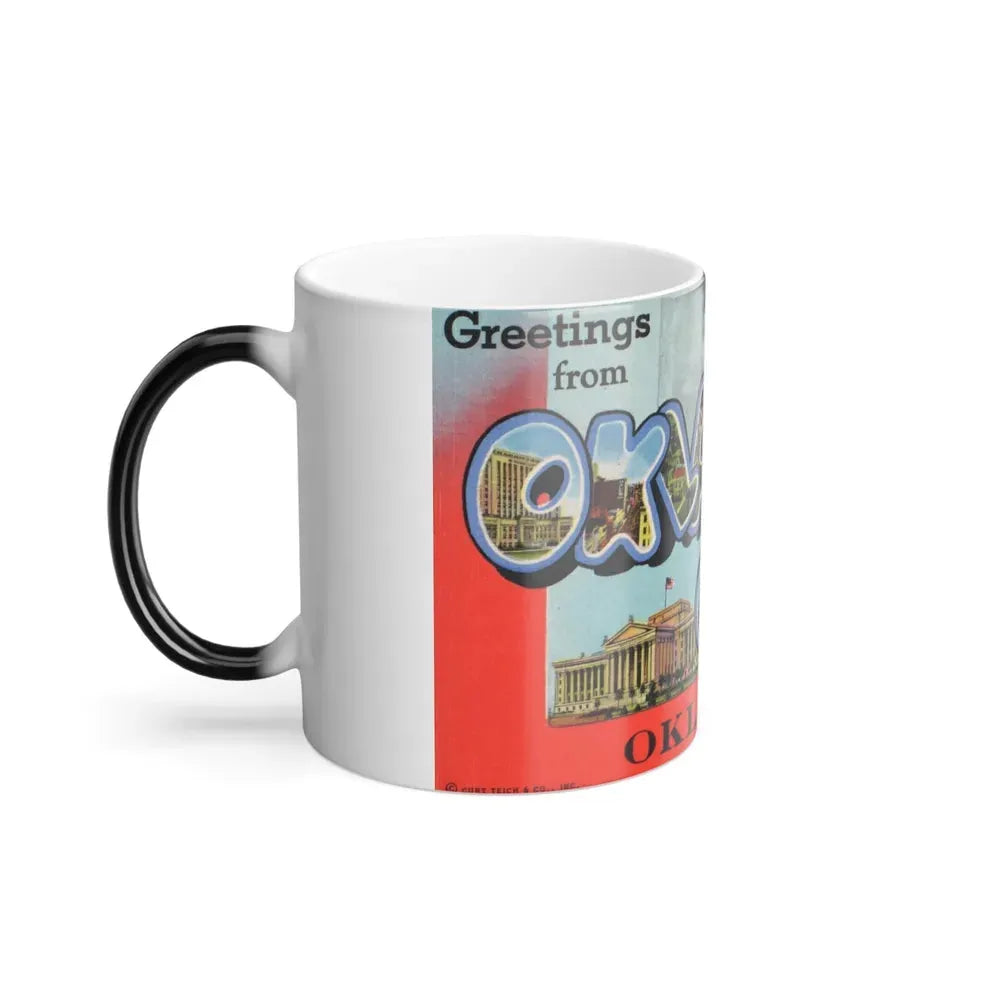 Greetings from Oklahoma City Oklahoma (Greeting Postcards) Color Changing Mug 11oz - Go Mug Yourself