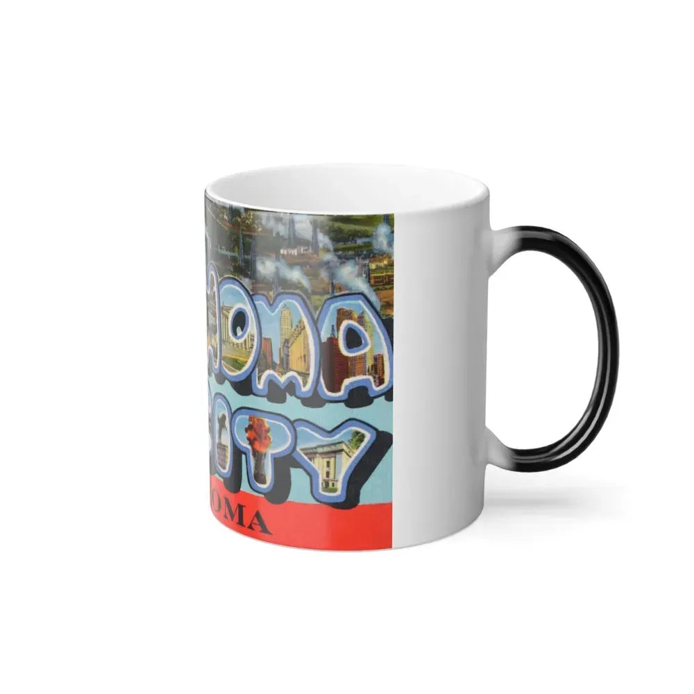 Greetings from Oklahoma City Oklahoma (Greeting Postcards) Color Changing Mug 11oz - Go Mug Yourself