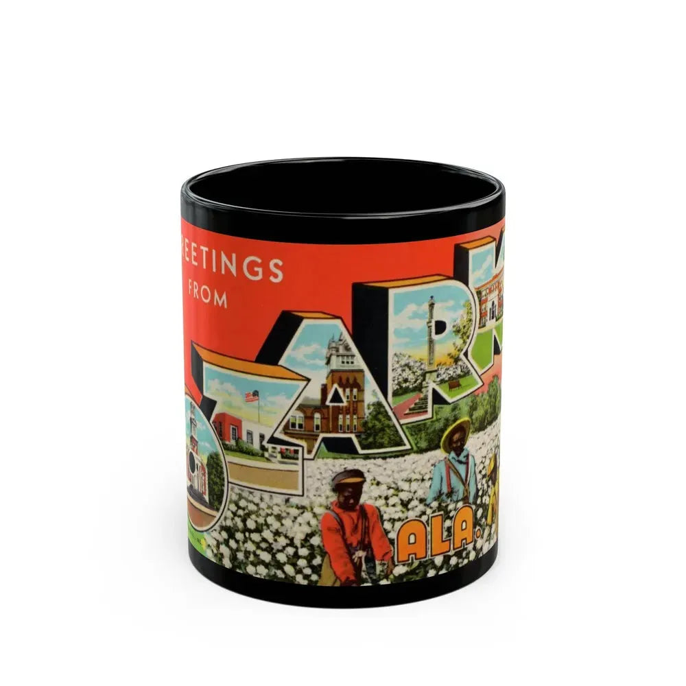 Greetings from Ozark Ala (Greeting Postcards) Black Coffee Mug 11oz - Go Mug Yourself