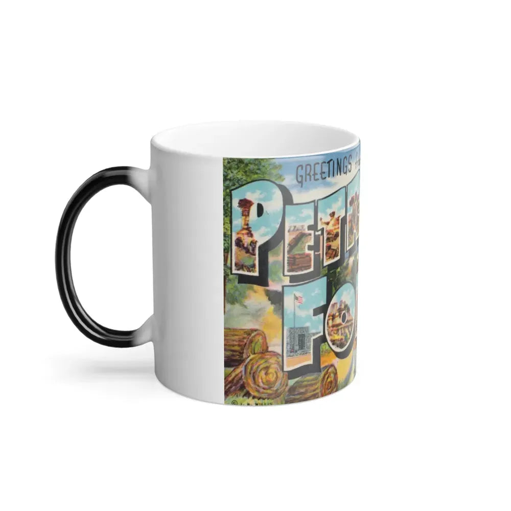 Greetings from Petrified Forest Ariz (Greeting Postcards) Color Changing Mug 11oz - Go Mug Yourself