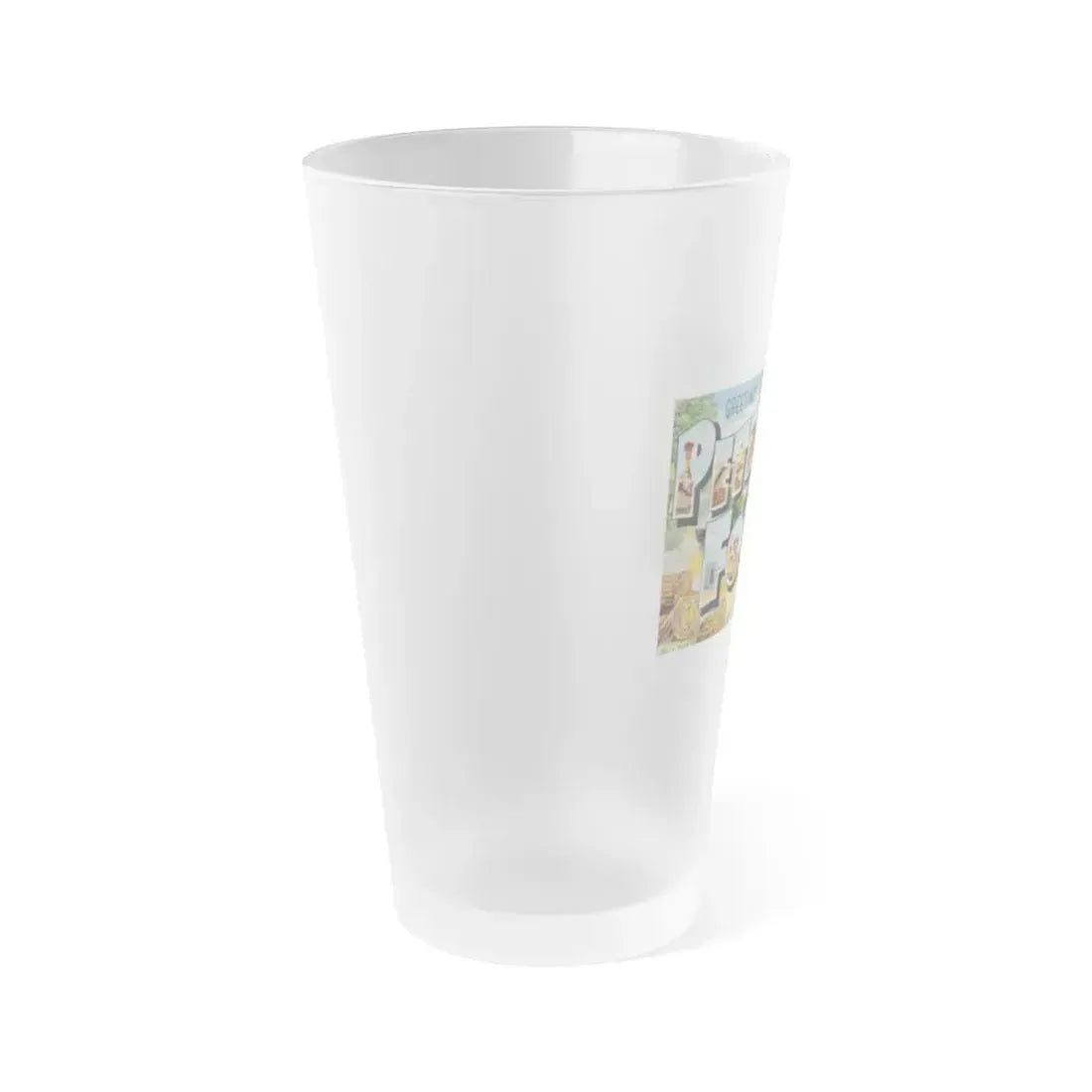 Greetings from Petrified Forest Ariz (Greeting Postcards) Frosted Pint Glass 16oz - Go Mug Yourself