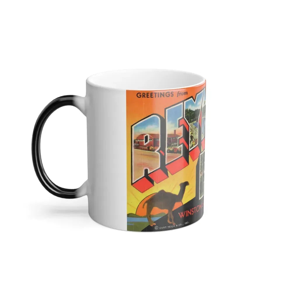 Greetings from Reynolds Park Winston Salem NC The Camel City (Greeting Postcards) Color Changing Mug 11oz - Go Mug Yourself