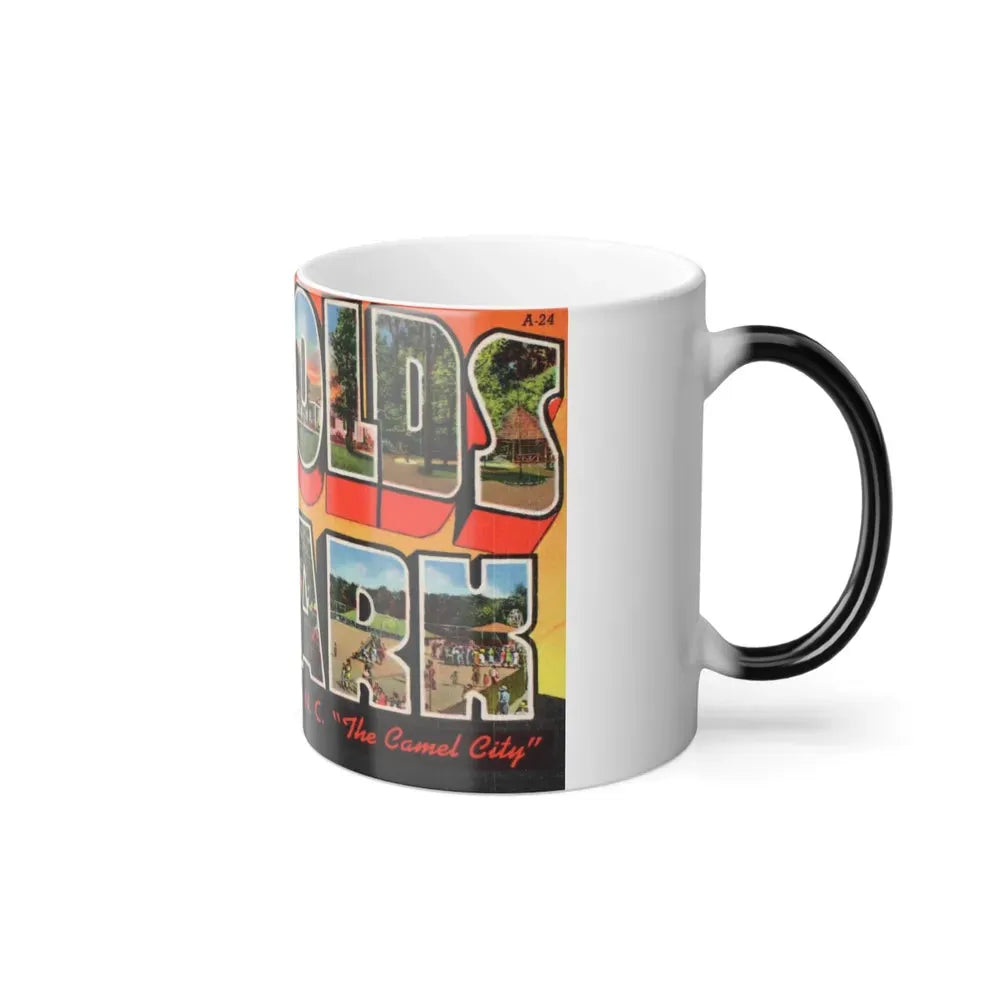 Greetings from Reynolds Park Winston Salem NC The Camel City (Greeting Postcards) Color Changing Mug 11oz - Go Mug Yourself