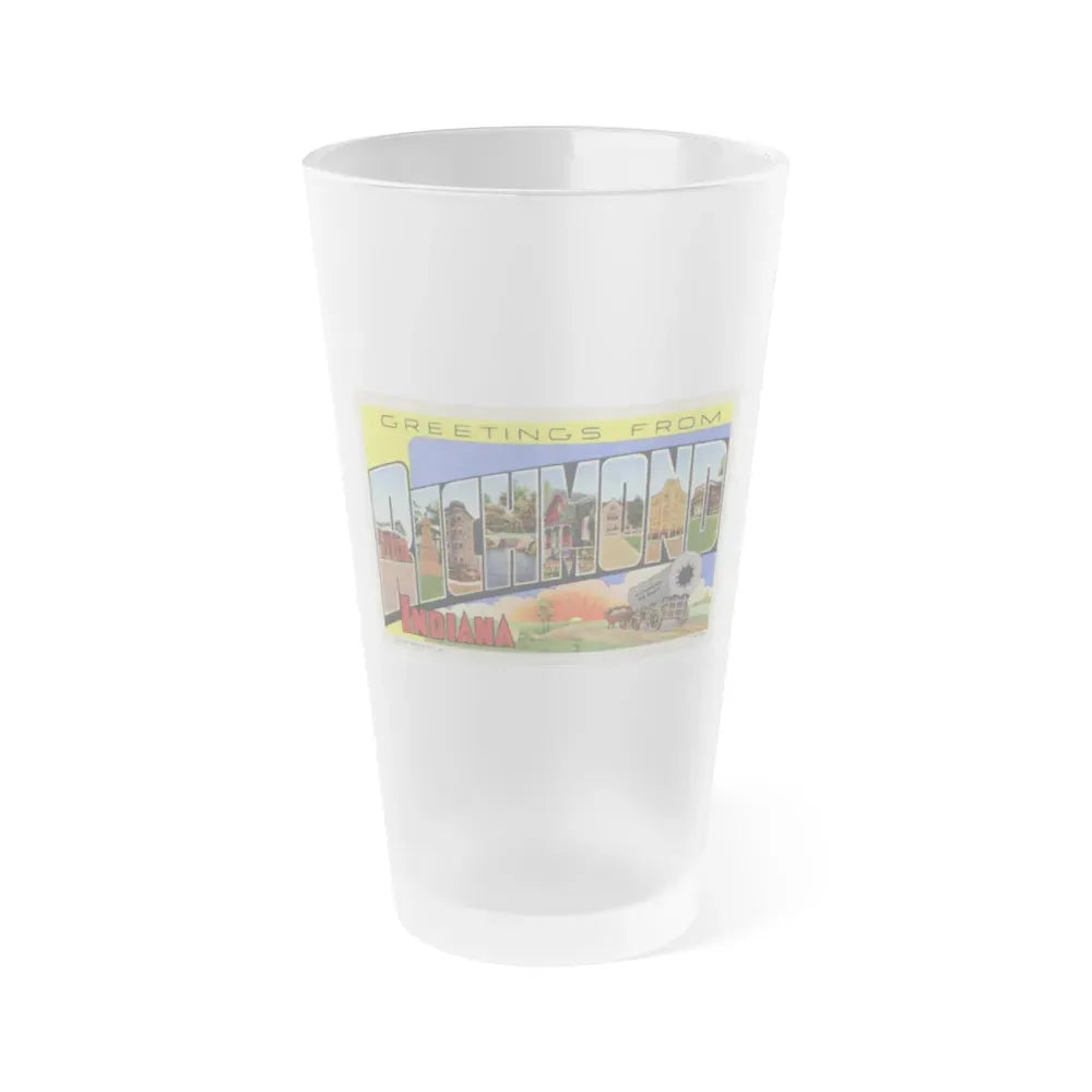 Greetings from Richmond Indiana (Greeting Postcards) Frosted Pint Glass 16oz 16oz Frosted - Go Mug Yourself