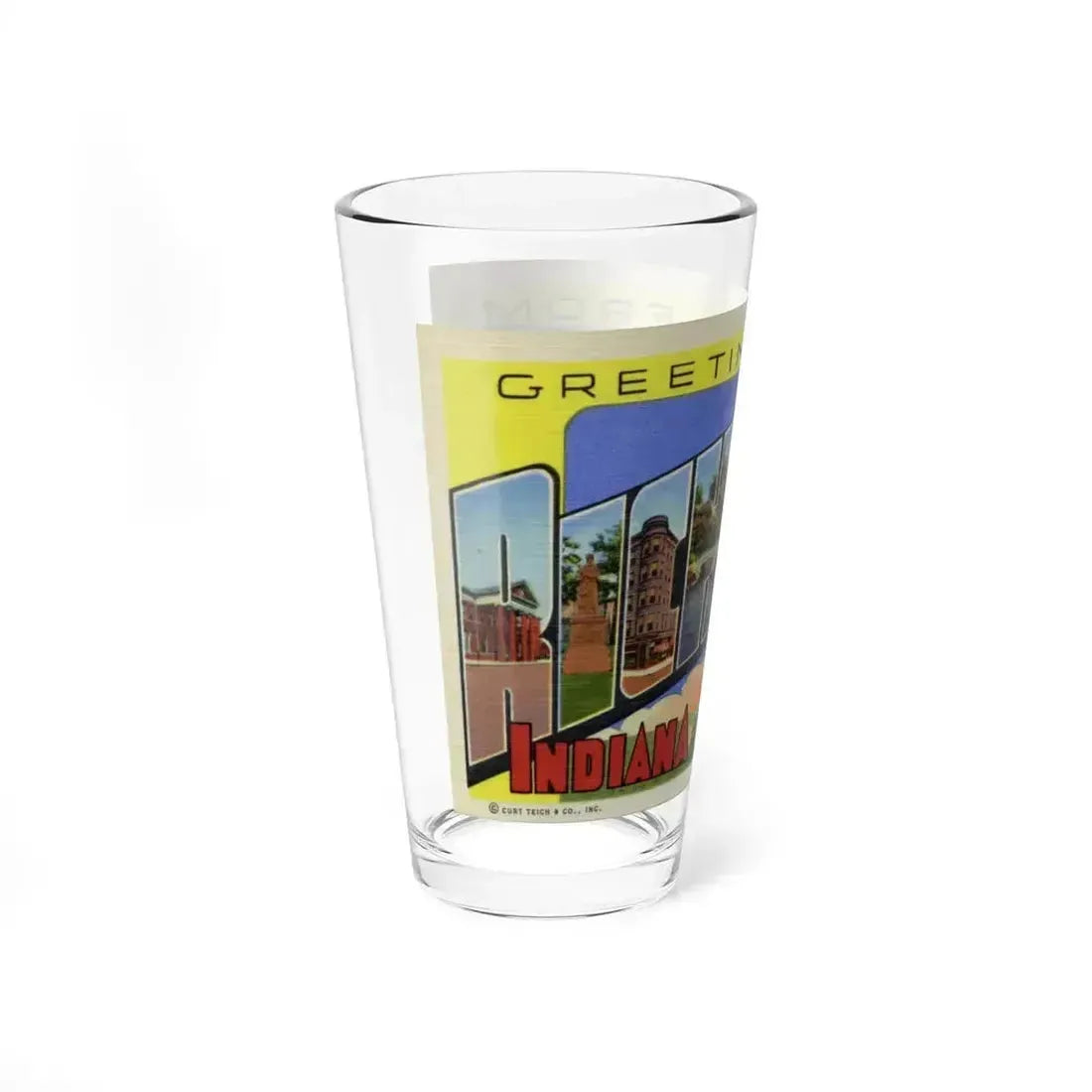 Greetings from Richmond Indiana (Greeting Postcards) Pint Glass 16oz - Go Mug Yourself