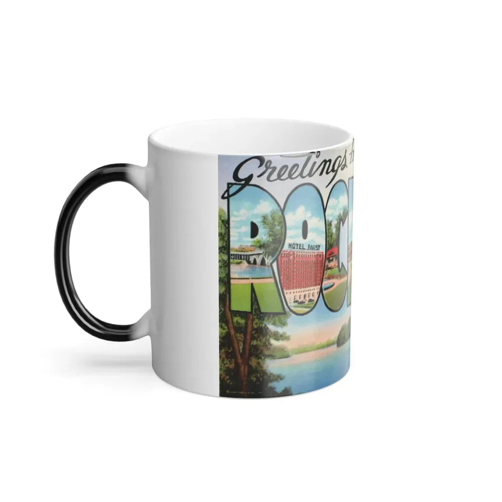 Greetings from Rockford Illinois (Greeting Postcards) Color Changing Mug 11oz - Go Mug Yourself