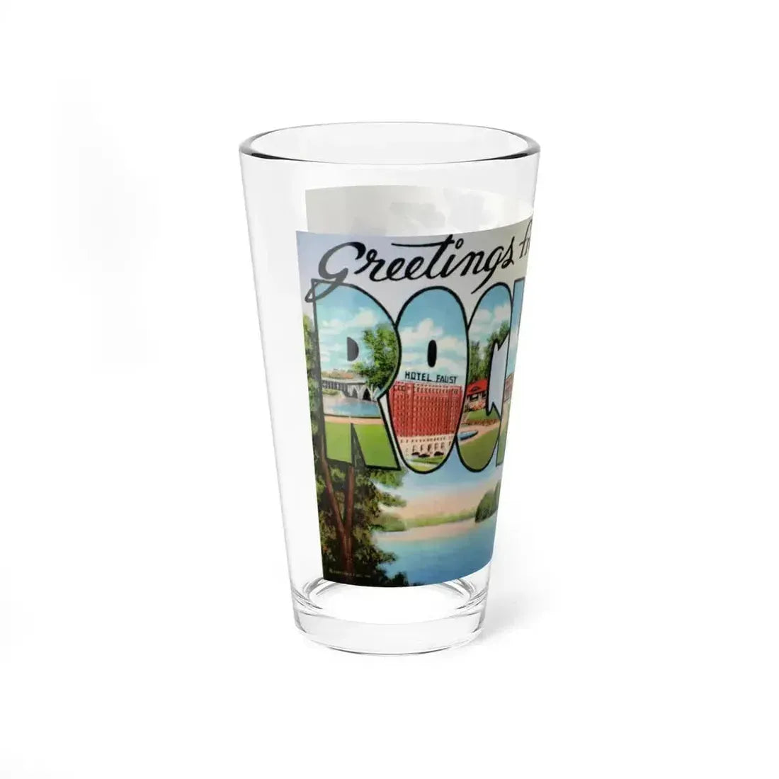 Greetings from Rockford Illinois (Greeting Postcards) Pint Glass 16oz - Go Mug Yourself