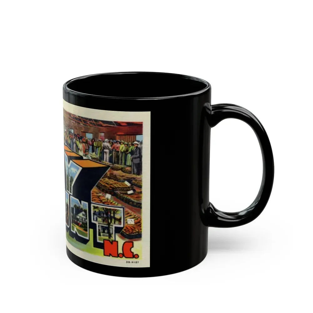 Greetings from Rocky Mount NC (Greeting Postcards) Black Coffee Mug - Go Mug Yourself