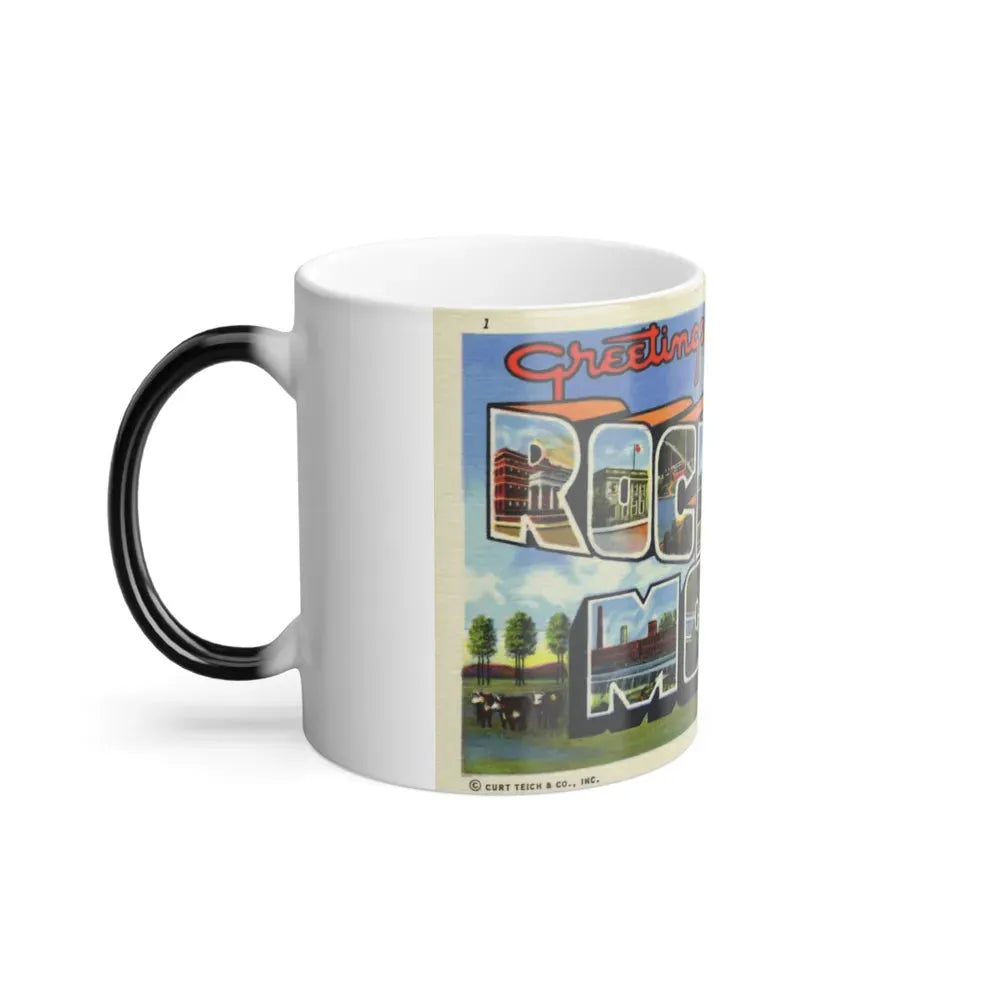 Greetings from Rocky Mount NC (Greeting Postcards) Color Changing Mug 11oz - Go Mug Yourself