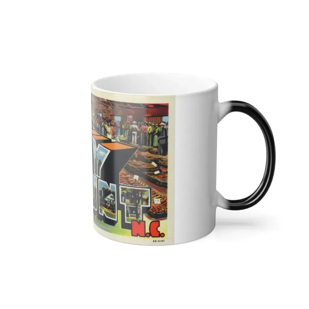 Greetings from Rocky Mount NC (Greeting Postcards) Color Changing Mug 11oz - Go Mug Yourself