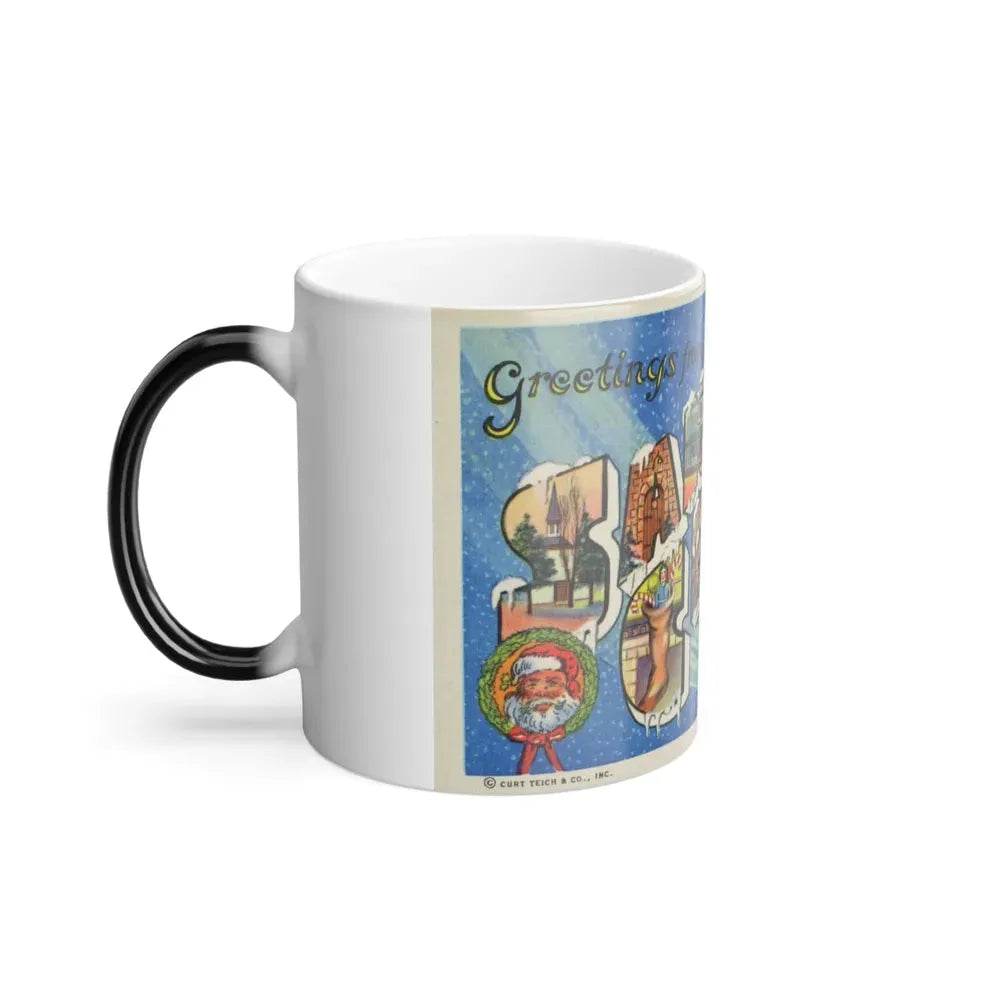 Greetings from Santa Claus Indiana (Greeting Postcards) Color Changing Mug 11oz - Go Mug Yourself