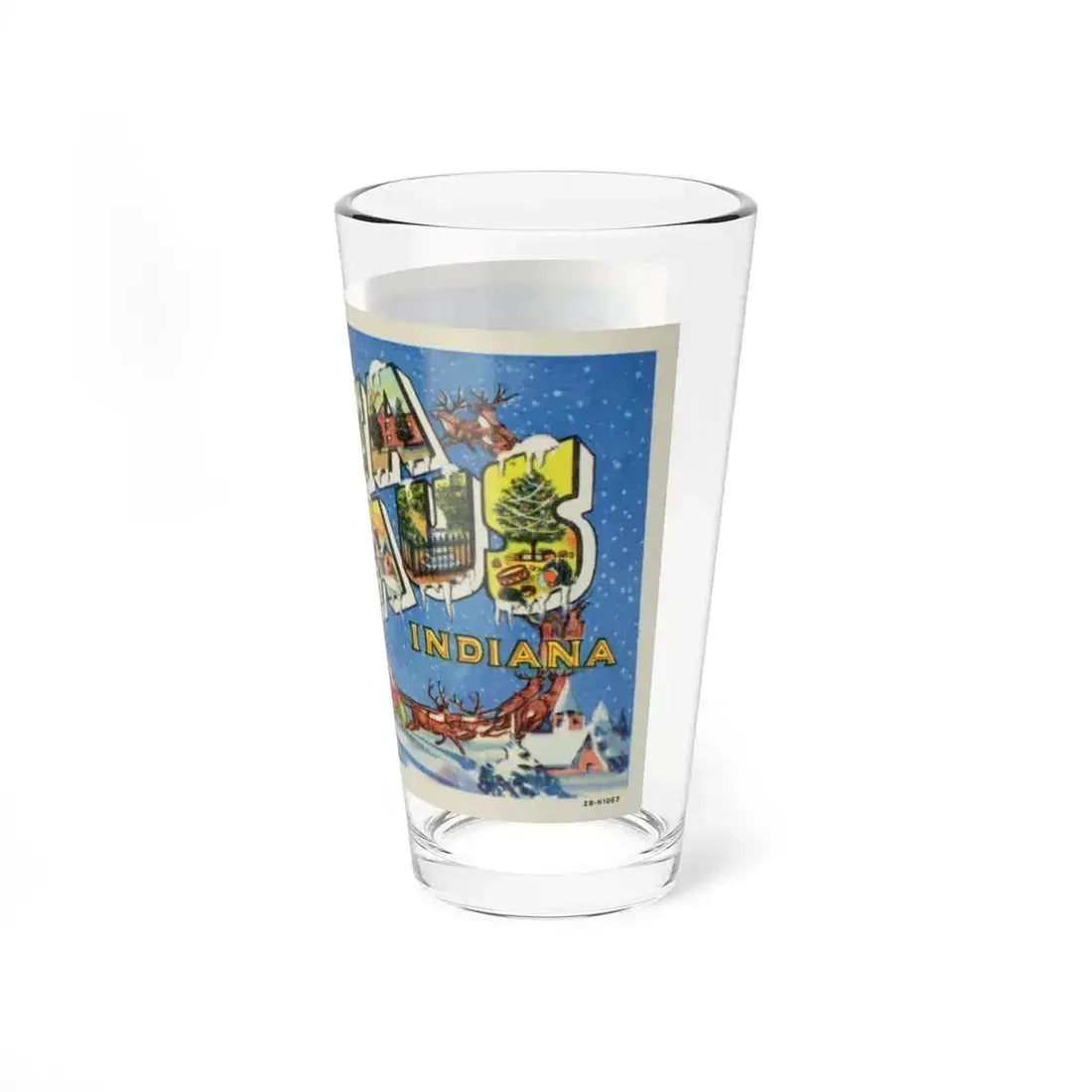 Greetings from Santa Claus Indiana (Greeting Postcards) Pint Glass 16oz - Go Mug Yourself