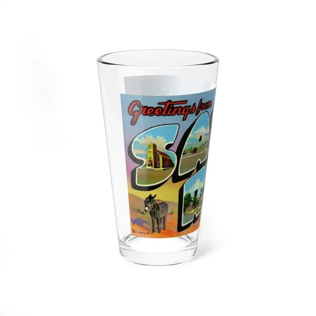 Greetings from Santa Rosa New Mexico (Greeting Postcards) Pint Glass 16oz - Go Mug Yourself