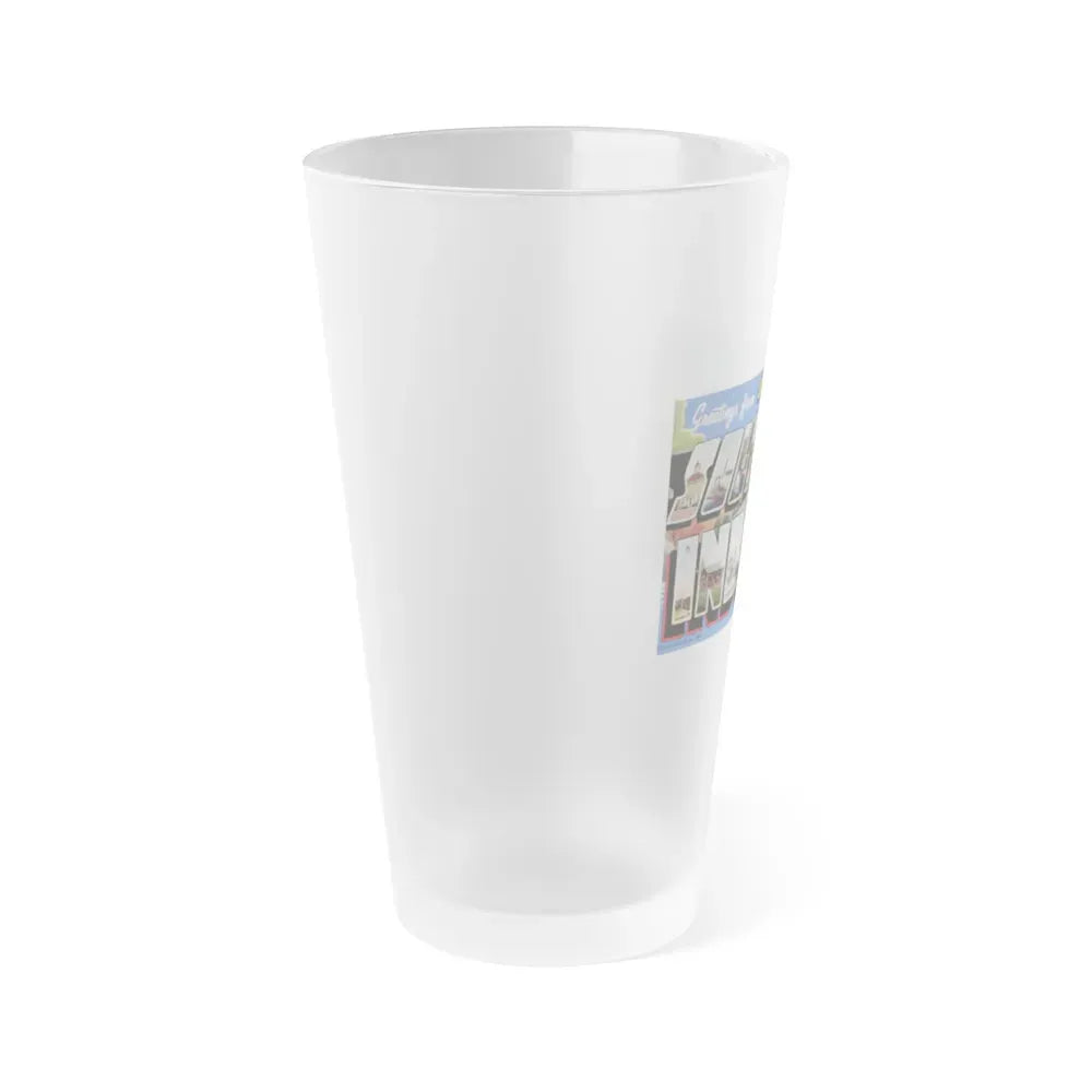 Greetings from scenic Southern Indiana (Greeting Postcards) Frosted Pint Glass 16oz - Go Mug Yourself