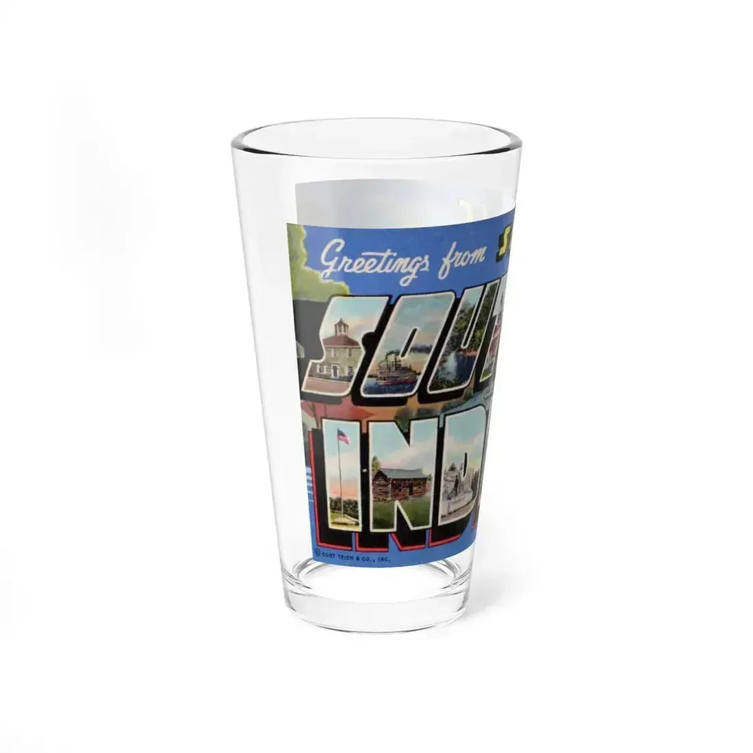 Greetings from scenic Southern Indiana (Greeting Postcards) Pint Glass 16oz - Go Mug Yourself