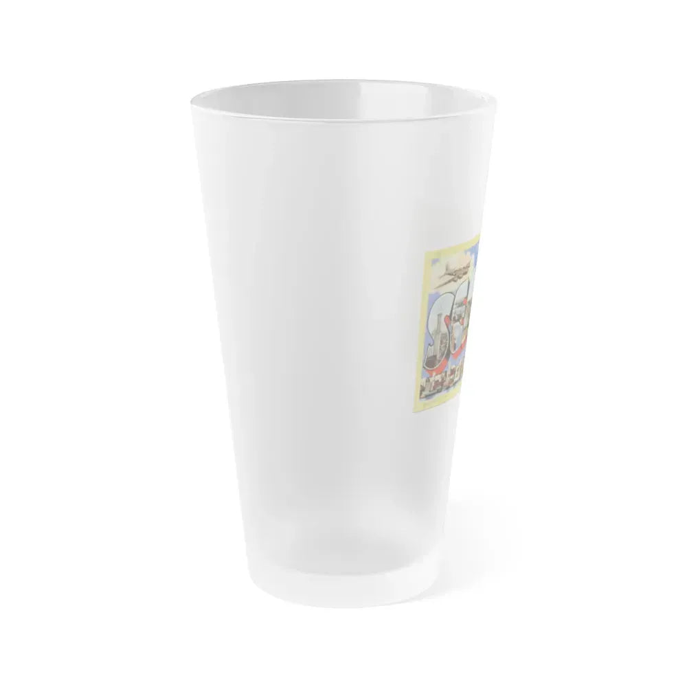 Greetings from Seattle Washington (Greeting Postcards) Frosted Pint Glass 16oz - Go Mug Yourself