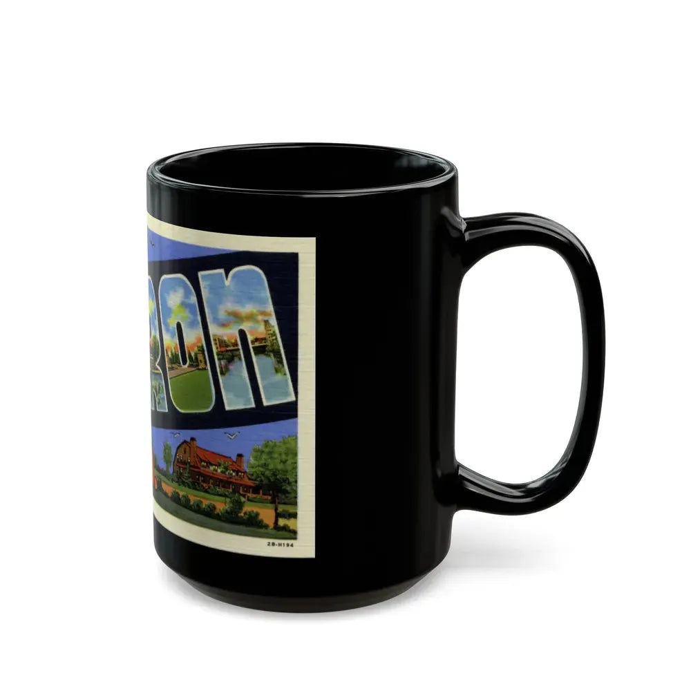 Greetings from Sharon PA (Greeting Postcards) Black Coffee Mug - Go Mug Yourself