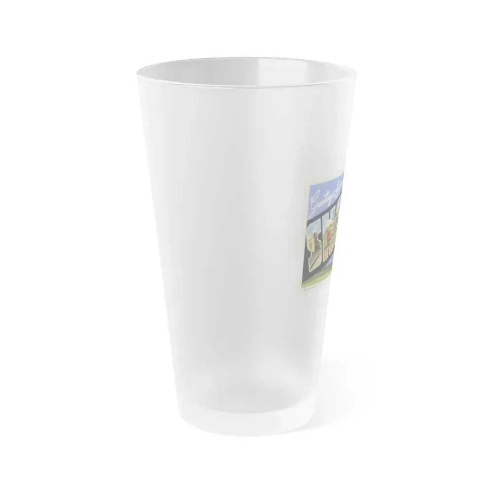 Greetings from Sharon PA (Greeting Postcards) Frosted Pint Glass 16oz - Go Mug Yourself
