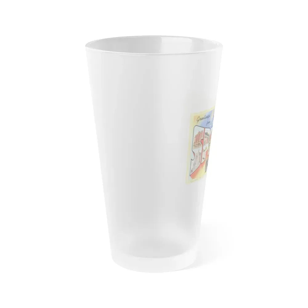 Greetings from Spokane Washington (Greeting Postcards) Frosted Pint Glass 16oz - Go Mug Yourself