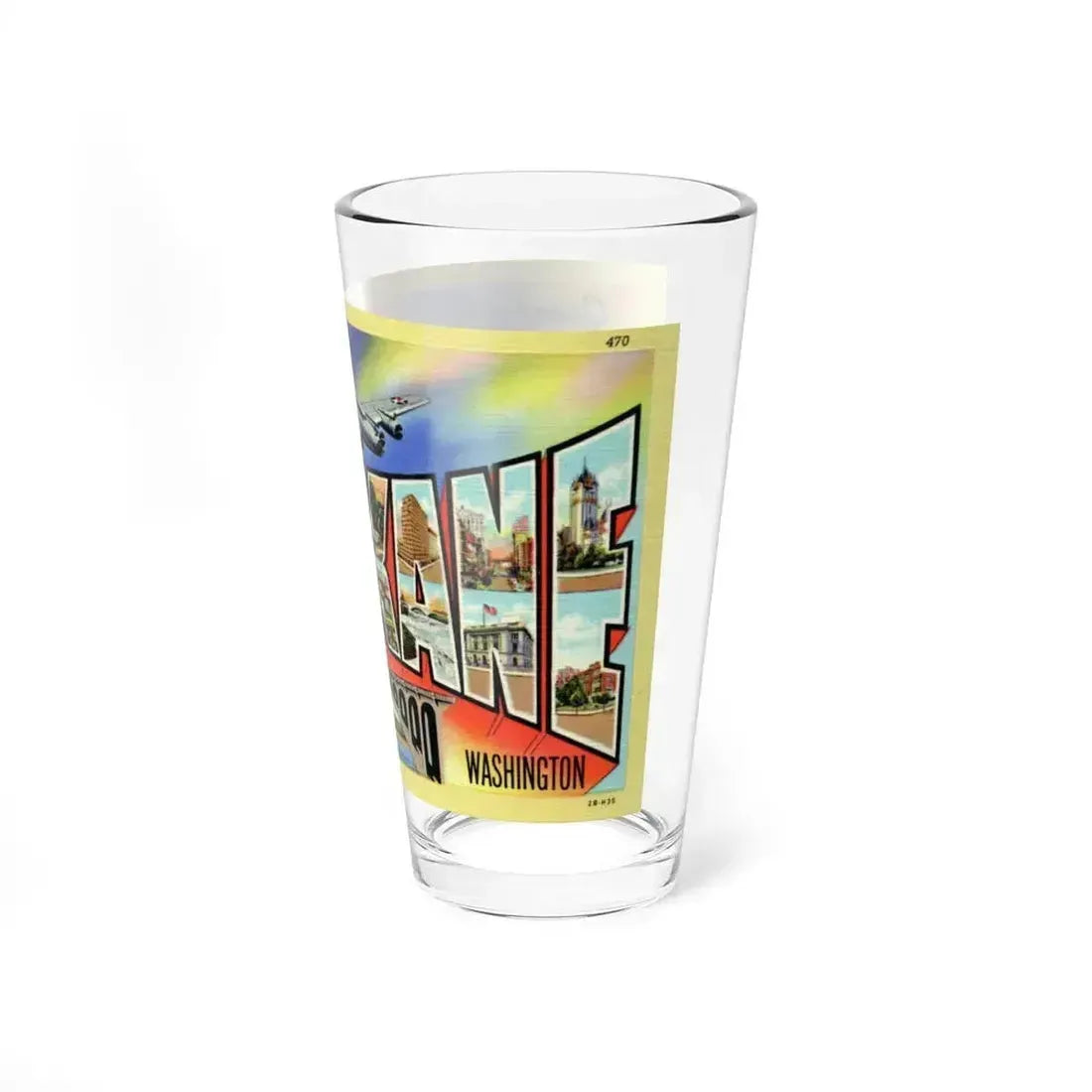 Greetings from Spokane Washington (Greeting Postcards) Pint Glass 16oz - Go Mug Yourself