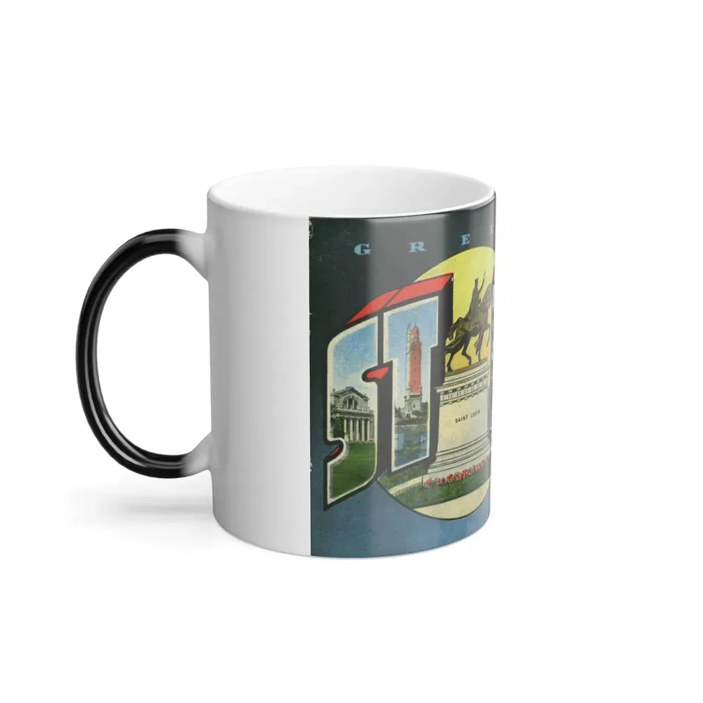Greetings from St Louis Missouri (Greeting Postcards) Color Changing Mug 11oz - Go Mug Yourself