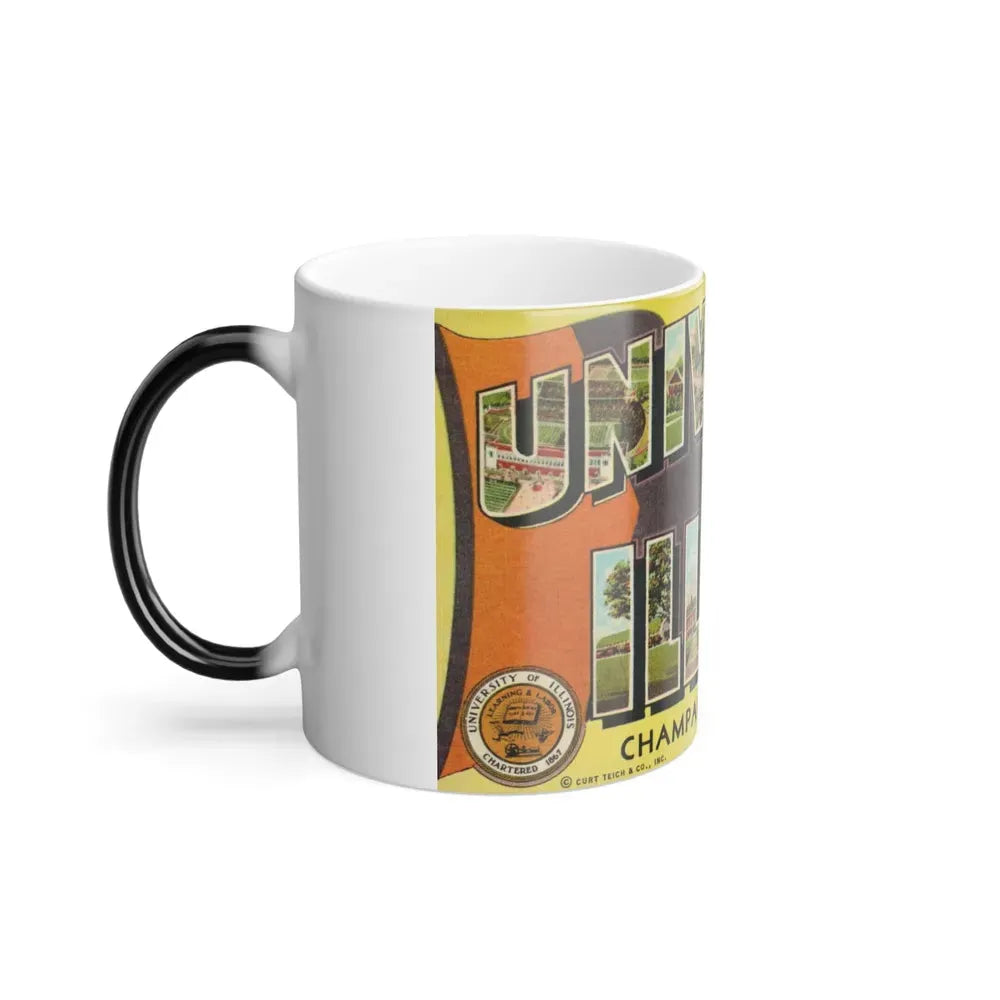 Greetings From The University of Illinois (Greeting Postcards) Color Changing Mug 11oz - Go Mug Yourself