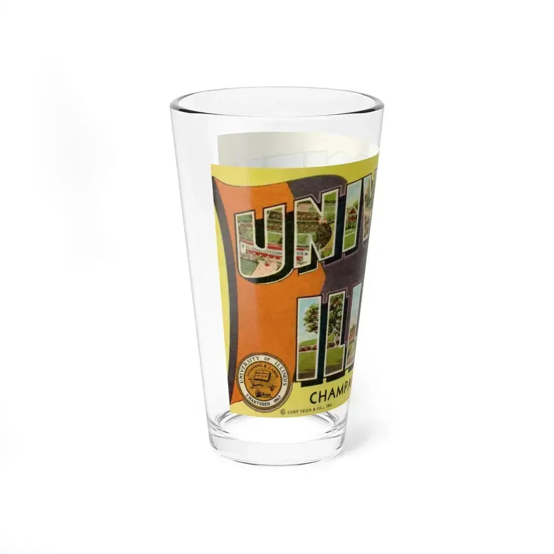 Greetings From The University of Illinois (Greeting Postcards) Pint Glass 16oz - Go Mug Yourself