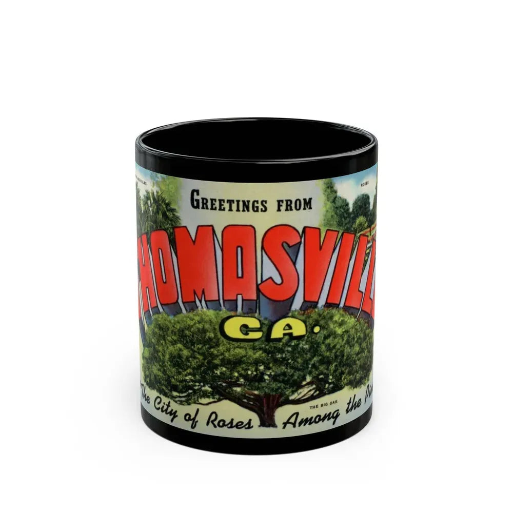 Greetings from Thomasville Ga (Greeting Postcards) Black Coffee Mug 11oz - Go Mug Yourself