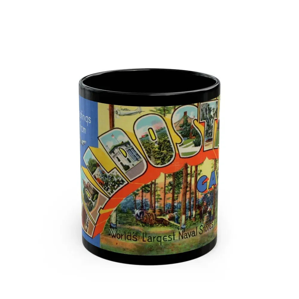 Greetings from Valdosta Ga (Greeting Postcards) Black Coffee Mug 11oz - Go Mug Yourself