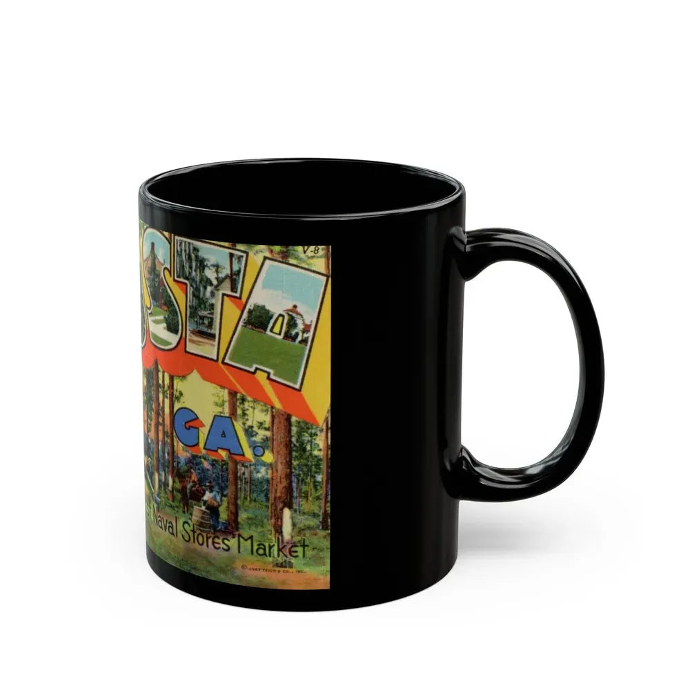 Greetings from Valdosta Ga (Greeting Postcards) Black Coffee Mug - Go Mug Yourself