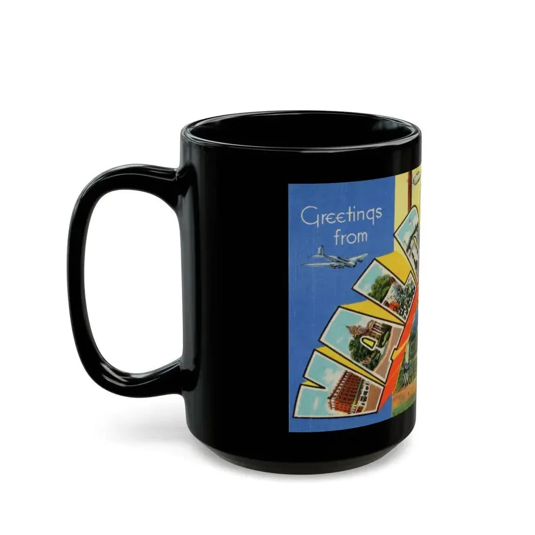 Greetings from Valdosta Ga (Greeting Postcards) Black Coffee Mug - Go Mug Yourself
