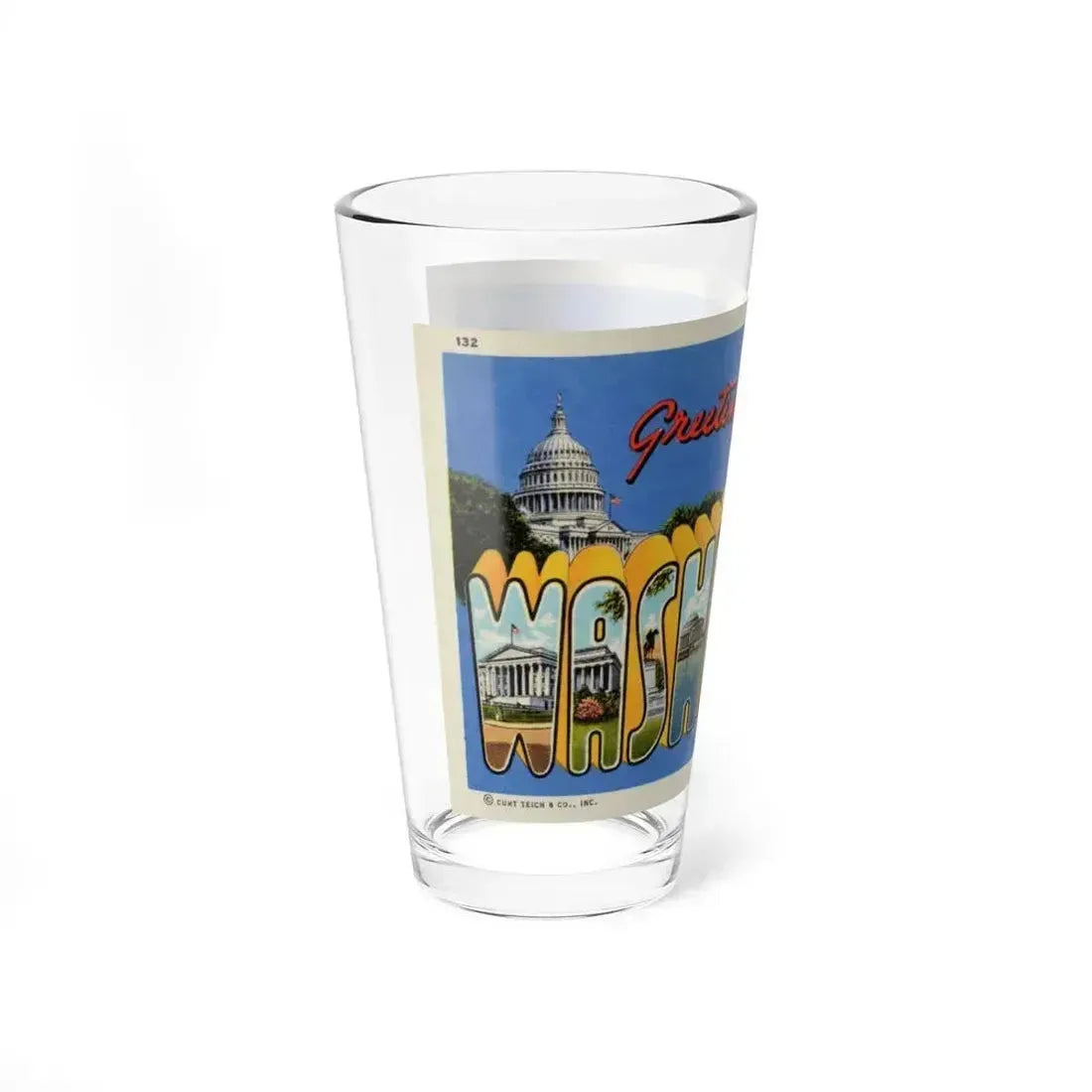 Greetings from Washington DC (Greeting Postcards) Pint Glass 16oz - Go Mug Yourself