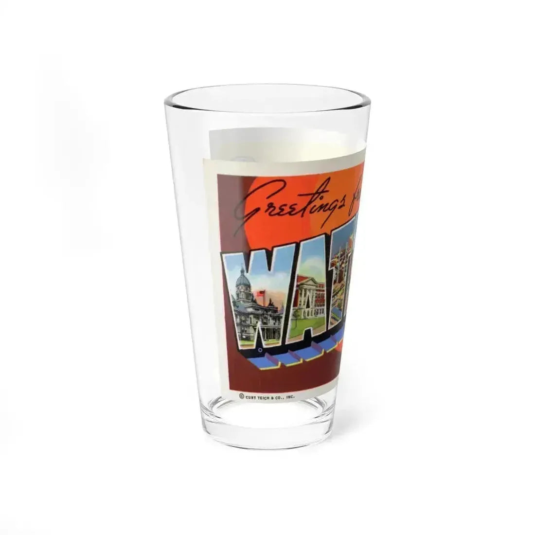 Greetings from Waterloo Iowa (Greeting Postcards) Pint Glass 16oz - Go Mug Yourself