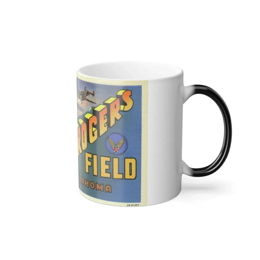 Greetings from Will Rogers Field Oklahoma (Greeting Postcards) Color Changing Mug 11oz - Go Mug Yourself