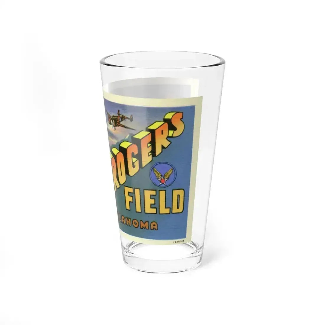 Greetings from Will Rogers Field Oklahoma (Greeting Postcards) Pint Glass 16oz - Go Mug Yourself