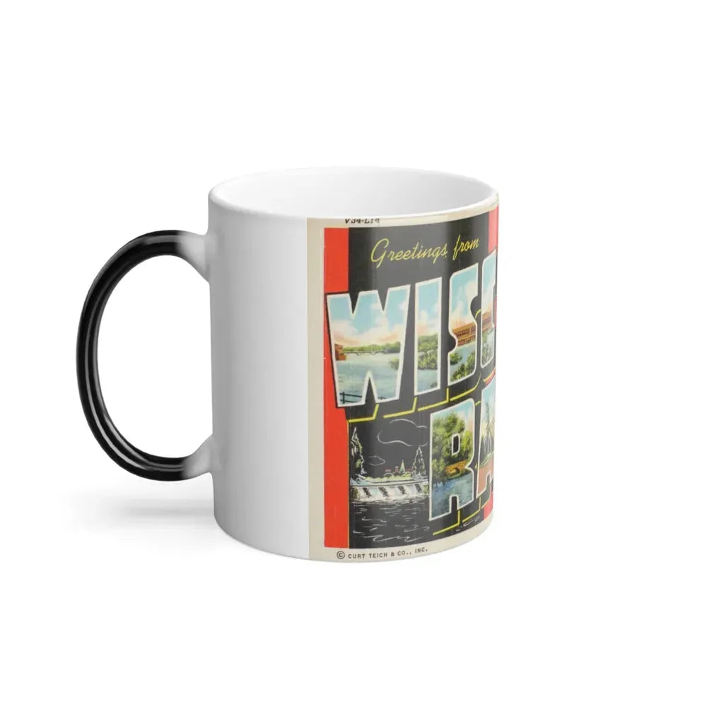 Greetings from Wisconsin Rapids Wis (Greeting Postcards) Color Changing Mug 11oz - Go Mug Yourself
