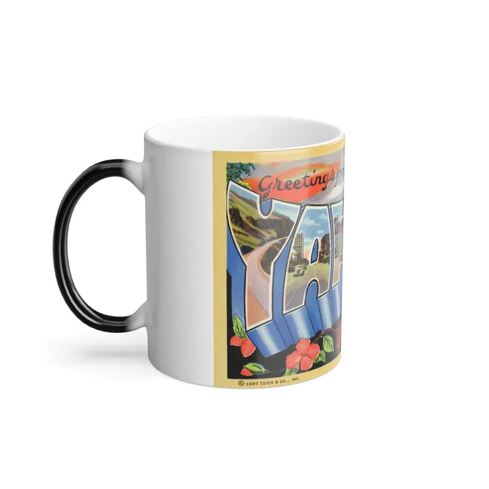 Greetings from Yakima Wash (Greeting Postcards) Color Changing Mug 11oz - Go Mug Yourself