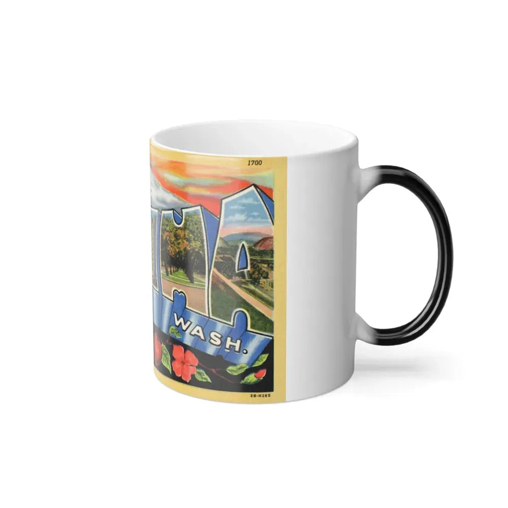 Greetings from Yakima Wash (Greeting Postcards) Color Changing Mug 11oz - Go Mug Yourself