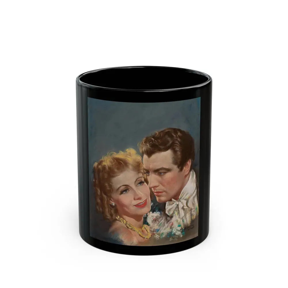 Greta Garbo and Robert Taylor, Movie Story Magazine cover, June 1937 - Black Coffee Mug 11oz - Go Mug Yourself