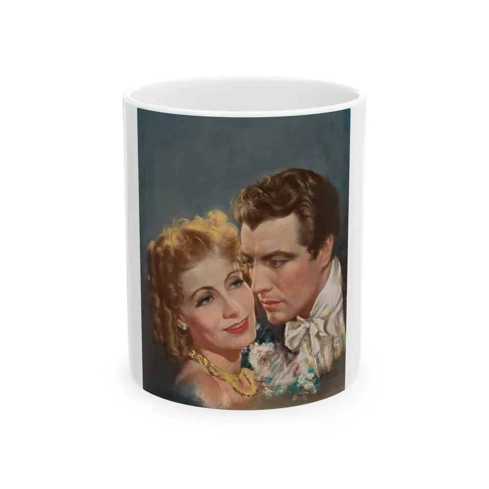 Greta Garbo and Robert Taylor, Movie Story Magazine cover, June 1937 - White Coffee Mug 11oz - Go Mug Yourself