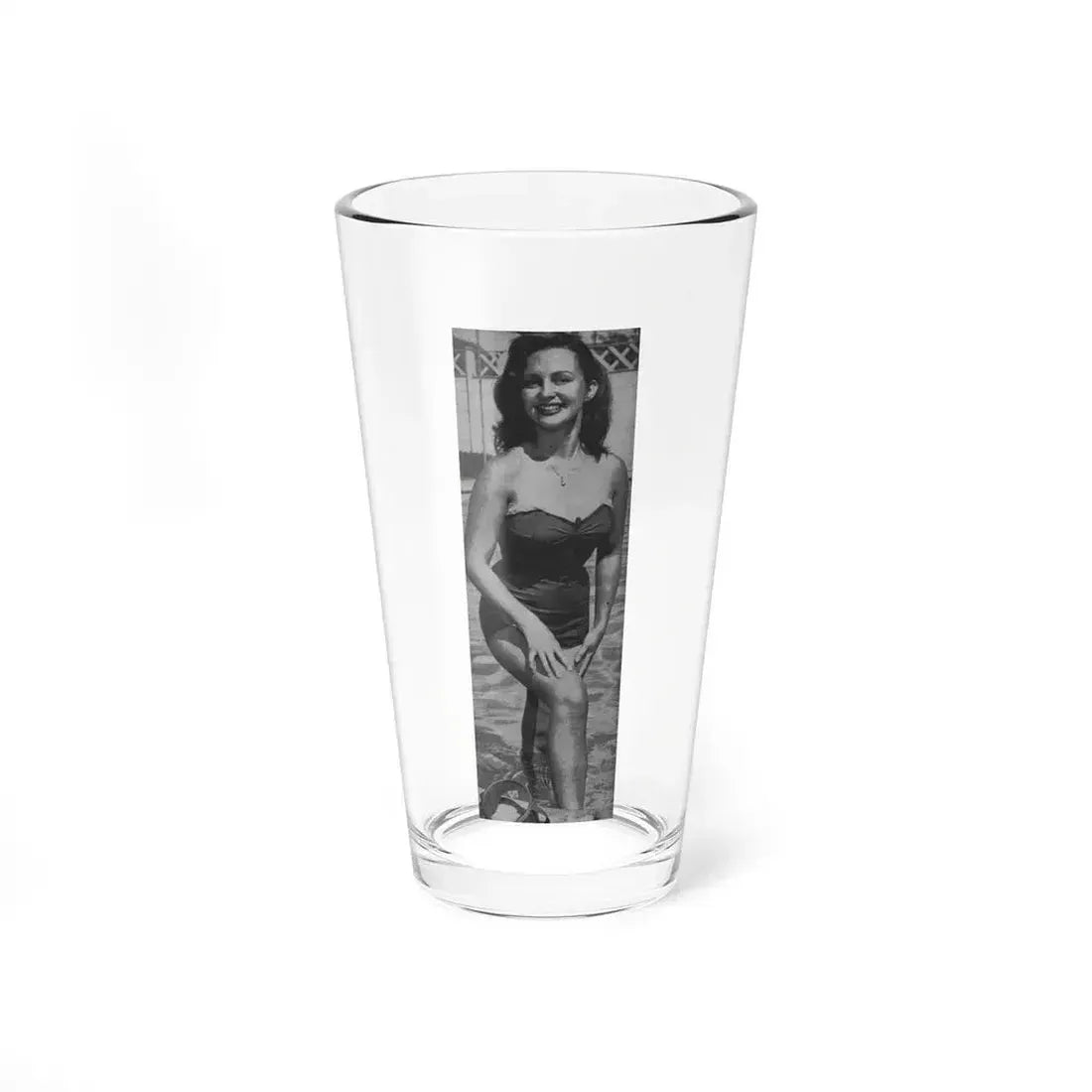 Greta Thyssen #07 - American Beauties Mag. '53 - 1 B&W Photo (Vintage Female Icon) Pint Glass 16oz 16oz - Go Mug Yourself