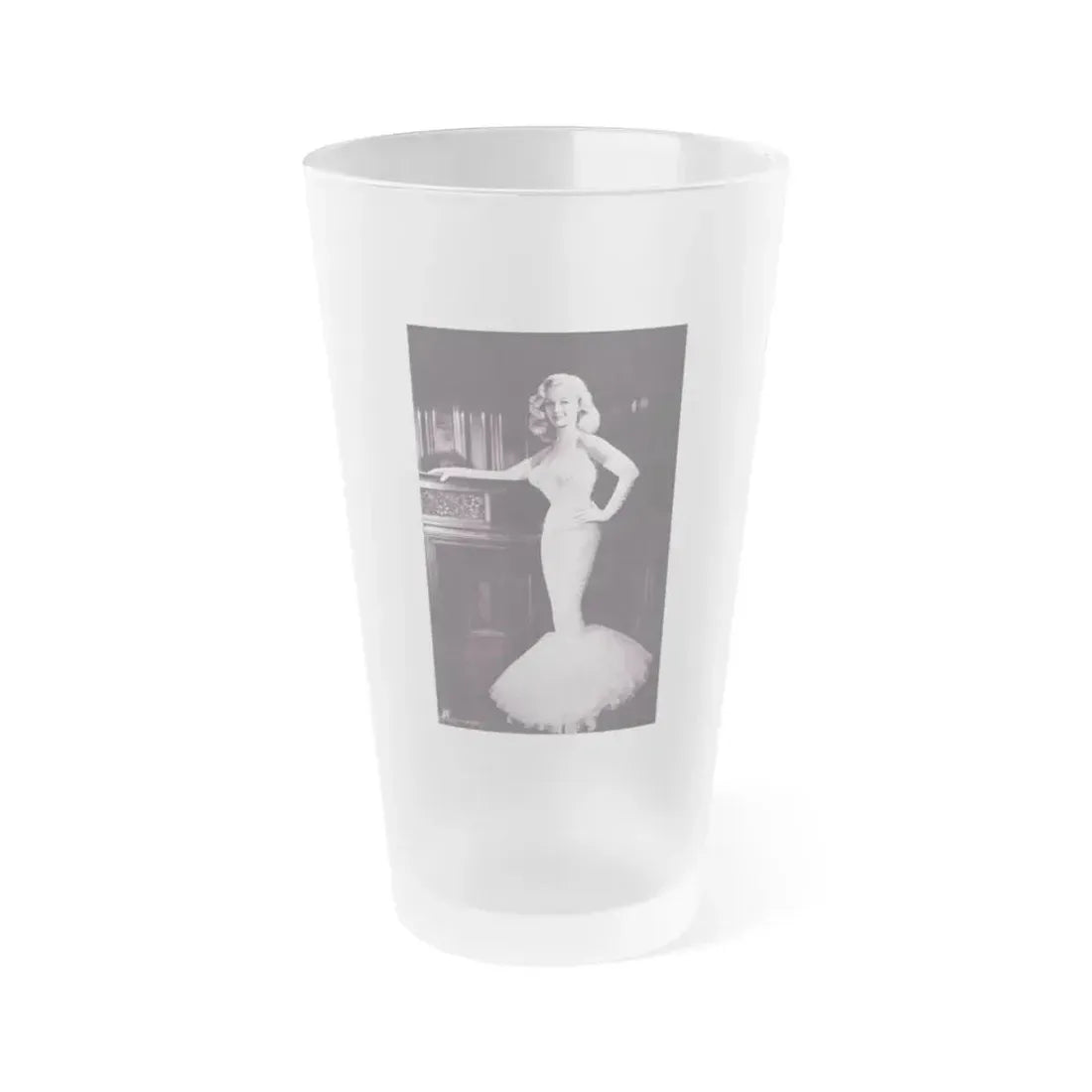 Greta Thyssen #111 (Vintage Female Icon) Frosted Pint Glass 16oz 16oz Frosted - Go Mug Yourself