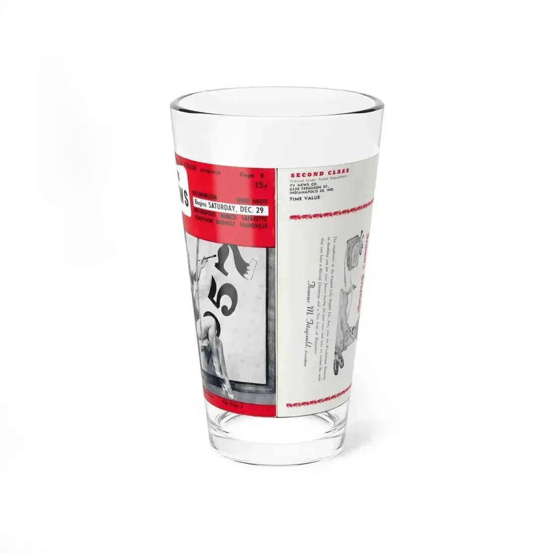 Greta Thyssen #118 (Vintage Female Icon) Pint Glass 16oz 16oz - Go Mug Yourself