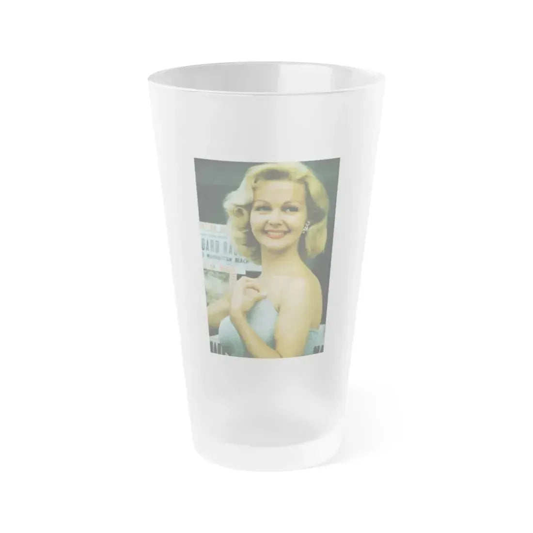 Greta Thyssen #153 (Vintage Female Icon) Frosted Pint Glass 16oz 16oz Frosted - Go Mug Yourself