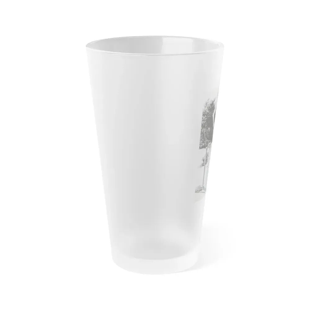 Greta Thyssen #55 (Vintage Female Icon) Frosted Pint Glass 16oz - Go Mug Yourself